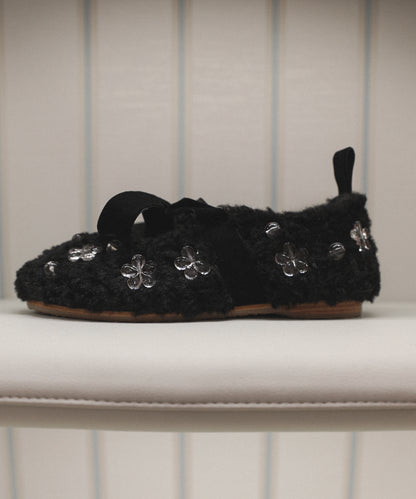 X SUSAN FANG FURRY MARYJANE - BLACK