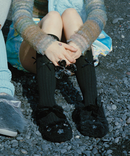 X SUSAN FANG FURRY MARYJANE - BLACK