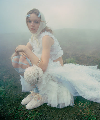 รองเท้าแมรี่เจน X SUSAN FANG FURRY MARYJANE - CREAM