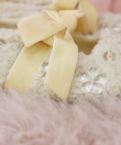 รองเท้าแมรี่เจน X SUSAN FANG FURRY MARYJANE - CREAM