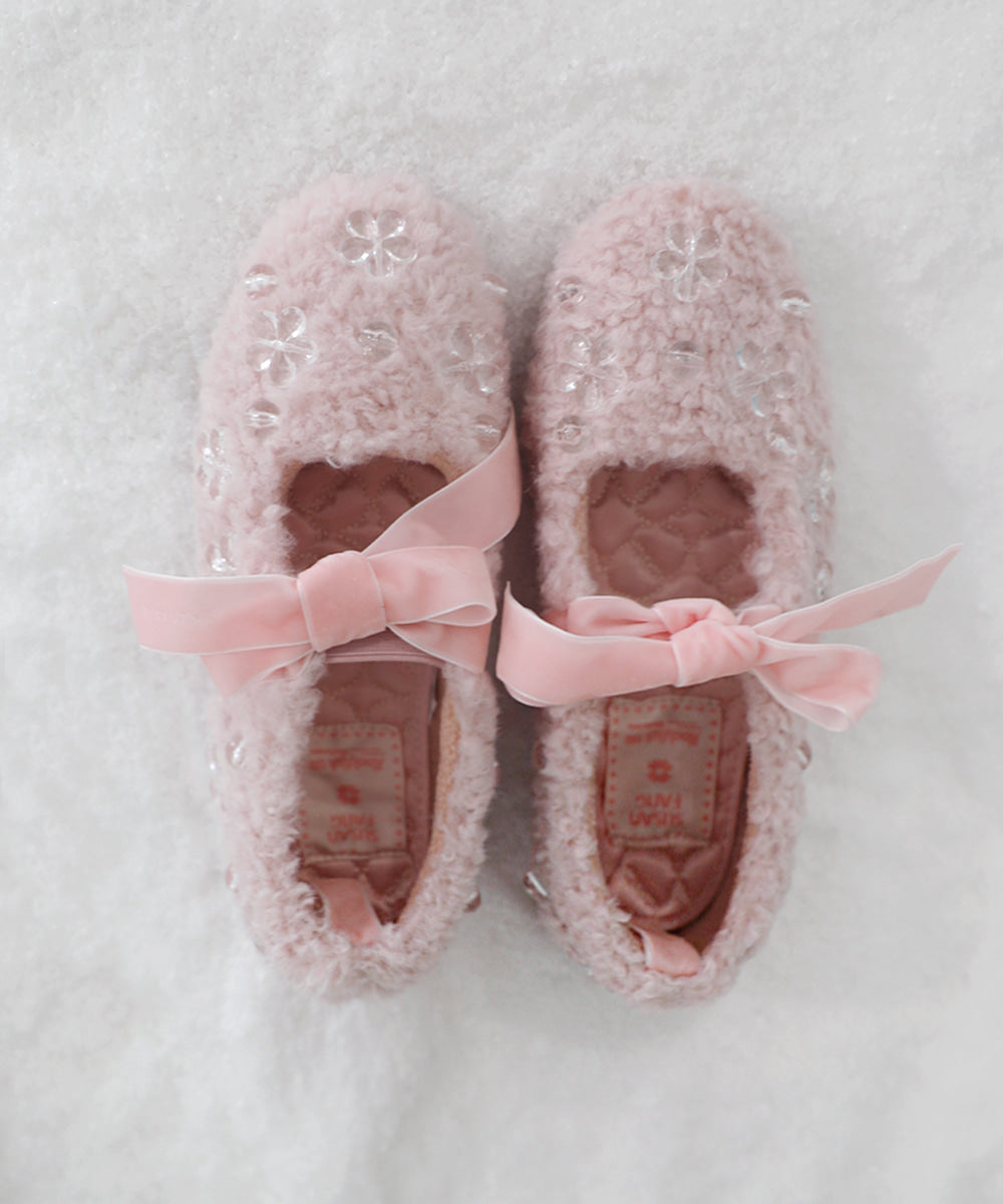 รองเท้าแมรี่เจน X SUSAN FANG FURRY MARYJANE - PINK