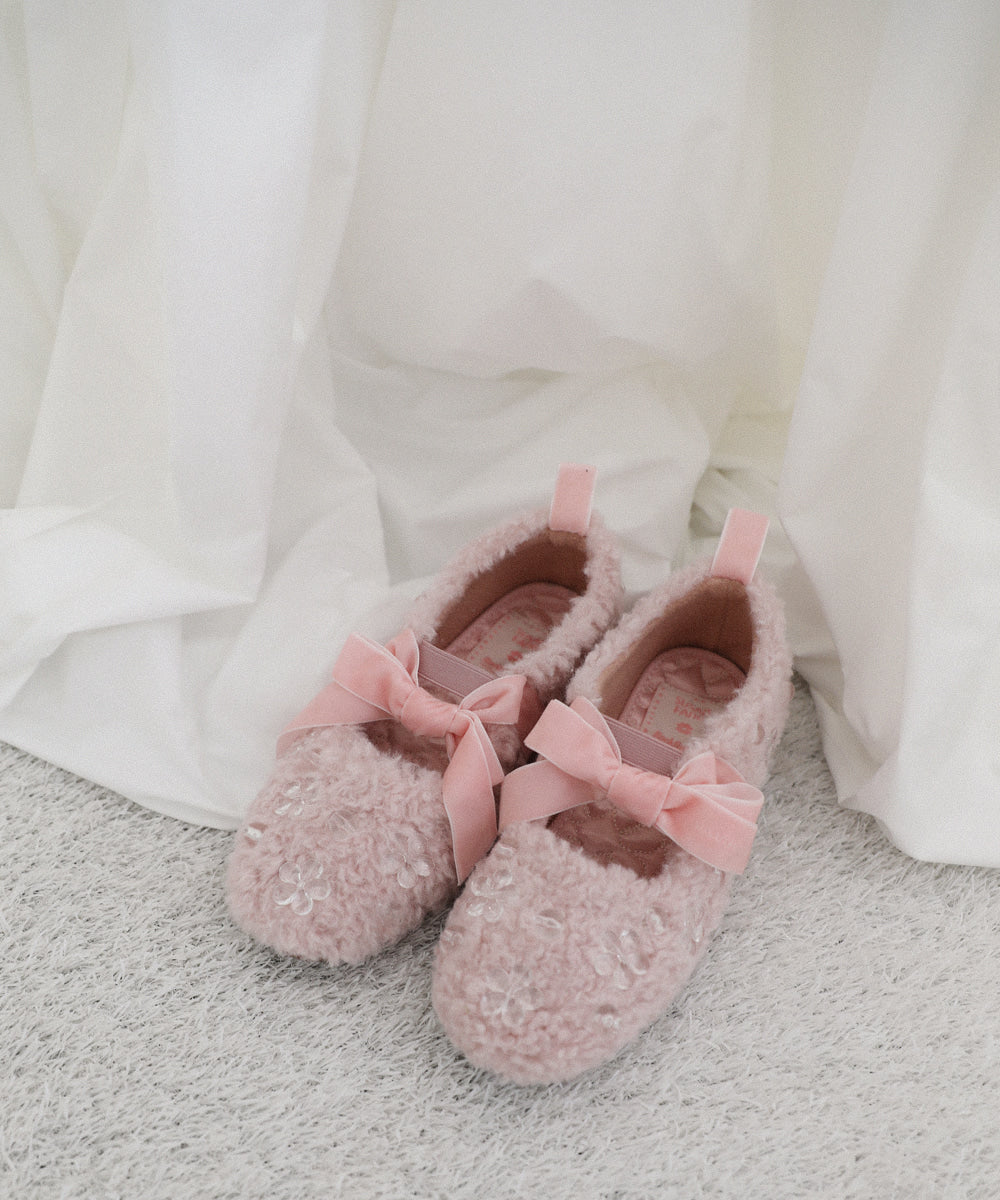 รองเท้าแมรี่เจน X SUSAN FANG FURRY MARYJANE - PINK