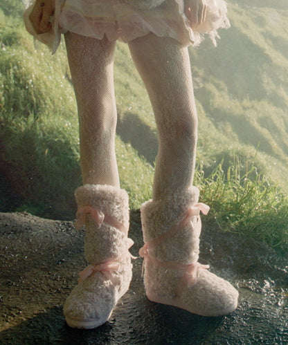 รองเท้าบูทกันหนาว X SUSAN FANG FURRY MIDDLE BOOTS - PINK