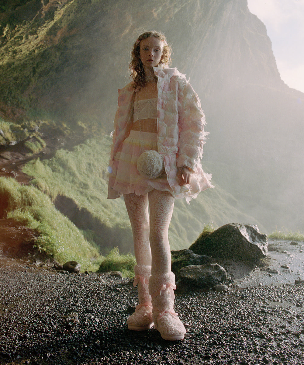 รองเท้าบูทกันหนาว X SUSAN FANG FURRY MIDDLE BOOTS - PINK