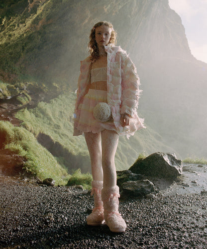 รองเท้าบูทกันหนาว X SUSAN FANG FURRY MIDDLE BOOTS - PINK