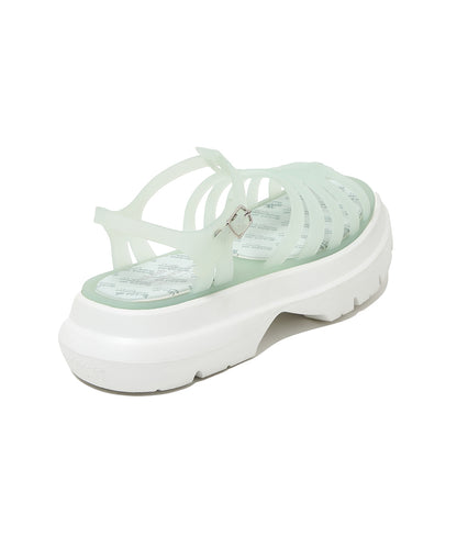 รองเท้าเจลลี่ GLAIR FLATFORM STRAPPY SANDALS - MATT MINT