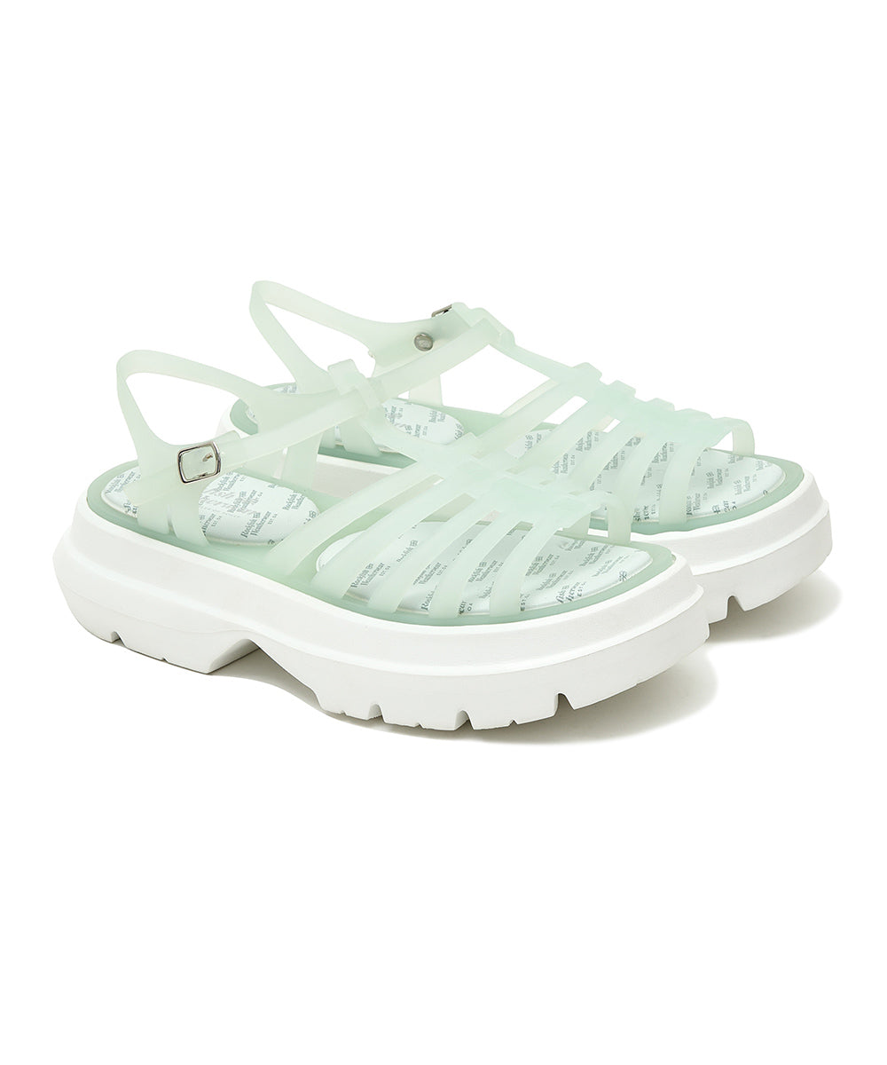 รองเท้าเจลลี่ GLAIR FLATFORM STRAPPY SANDALS - MATT MINT