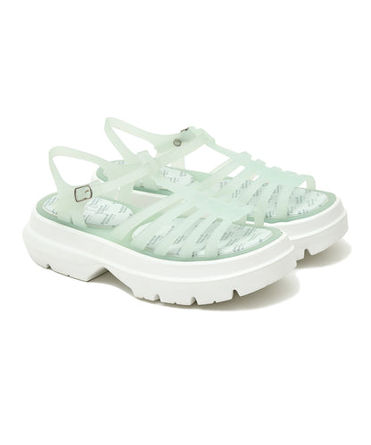 รองเท้าเจลลี่ GLAIR FLATFORM STRAPPY SANDALS - MATT MINT