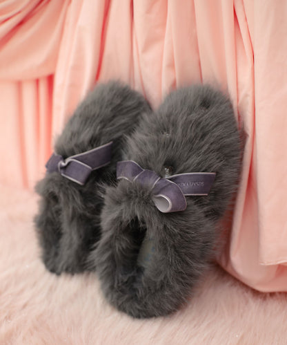รองเท้าเปิดส้น X SUSAN FANG FURRY MULE - GREY