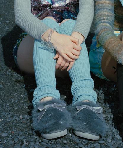 รองเท้าเปิดส้น X SUSAN FANG FURRY MULE - GREY