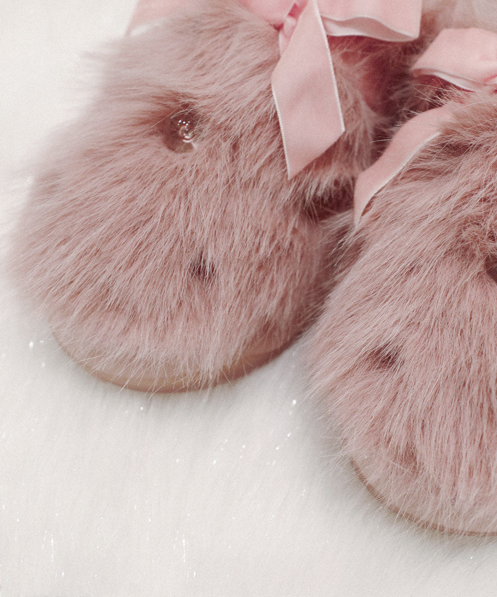X SUSAN FANG FURRY MULE - PINK