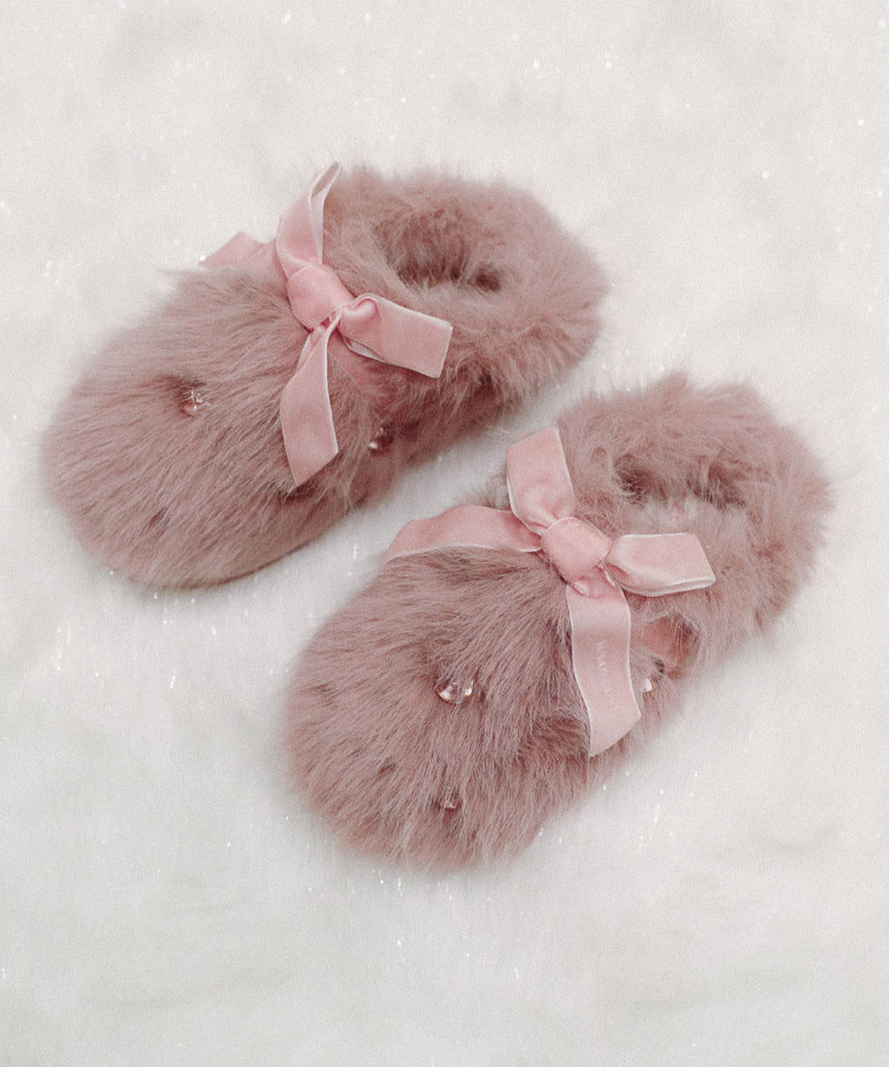 X SUSAN FANG FURRY MULE - PINK