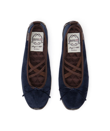 รองเท้าแมรี่เจน BELLA CROSS BANDING FLATS(PEBBLE SOLE) - NAVY