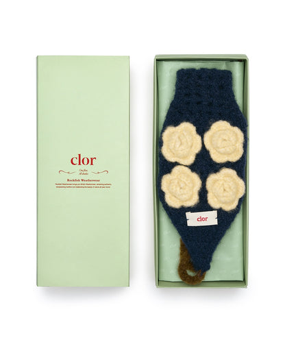 ที่ปิดหูกันหนาว HANDMADE FLOWER CROCHET EARMUFF - NAVY