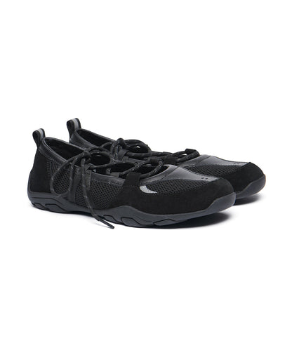 รองเท้าผ้าใบ NICOLE WEAVING LACEUP SNEAKERS - BLACK