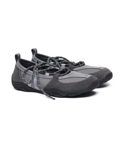 รองเท้าผ้าใบ NICOLE WEAVING LACEUP SNEAKERS - GREY