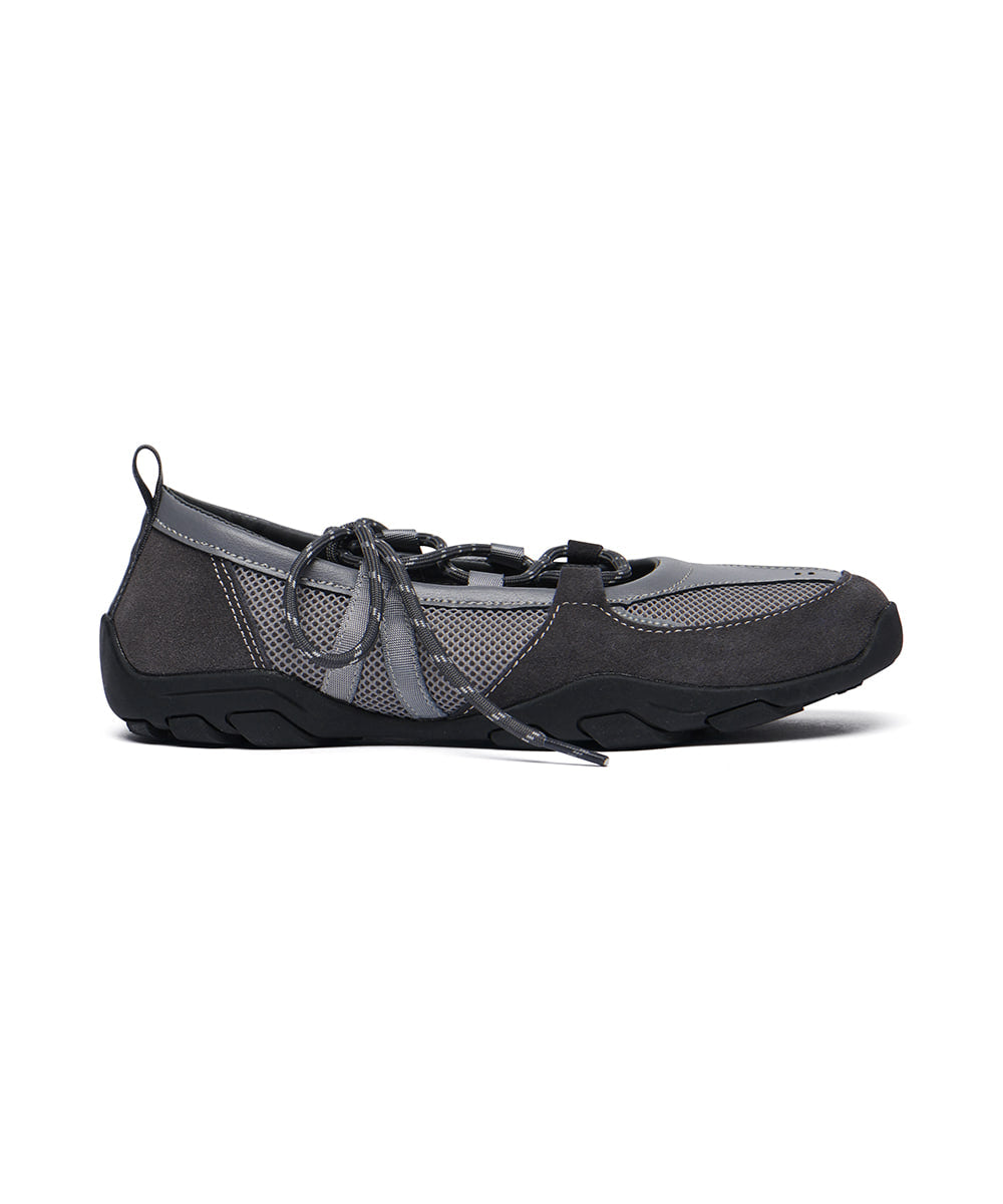รองเท้าผ้าใบ NICOLE WEAVING LACEUP SNEAKERS - GREY