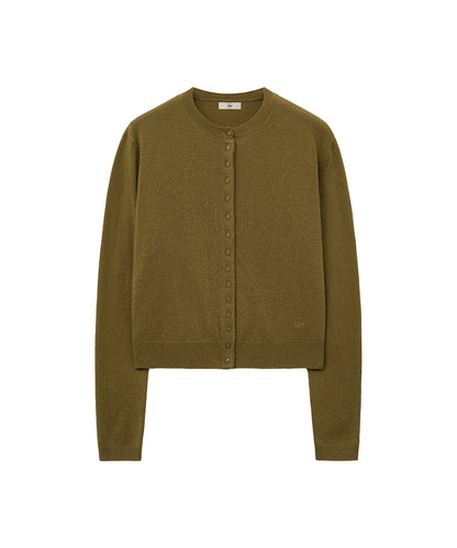 เสื้อคาร์ดิแกน CLASSIC WOOL CARDIGAN - OLIVE