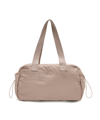 กระเป๋าสะพายไหล่ NYLON BOWLING BAG - PINK BEIGE
