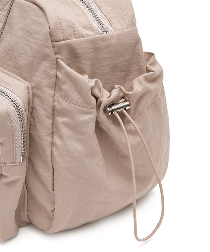กระเป๋าสะพายไหล่ NYLON BOWLING BAG - PINK BEIGE