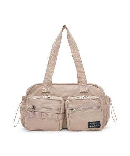 กระเป๋าสะพายไหล่ NYLON BOWLING BAG - PINK BEIGE