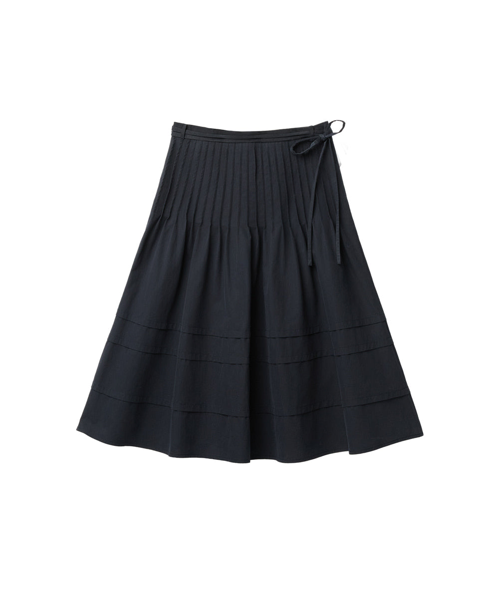 กระโปรงพลีท PINTUCK SKIRT - NAVY