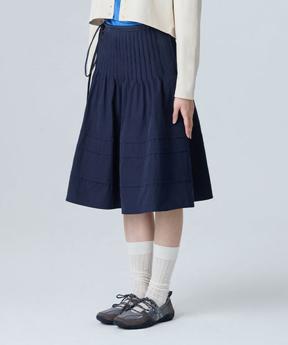 กระโปรงพลีท PINTUCK SKIRT - NAVY
