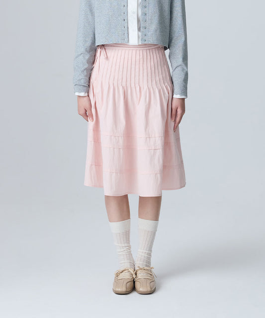 กระโปรงพลีท PINTUCK SKIRT - PINK
