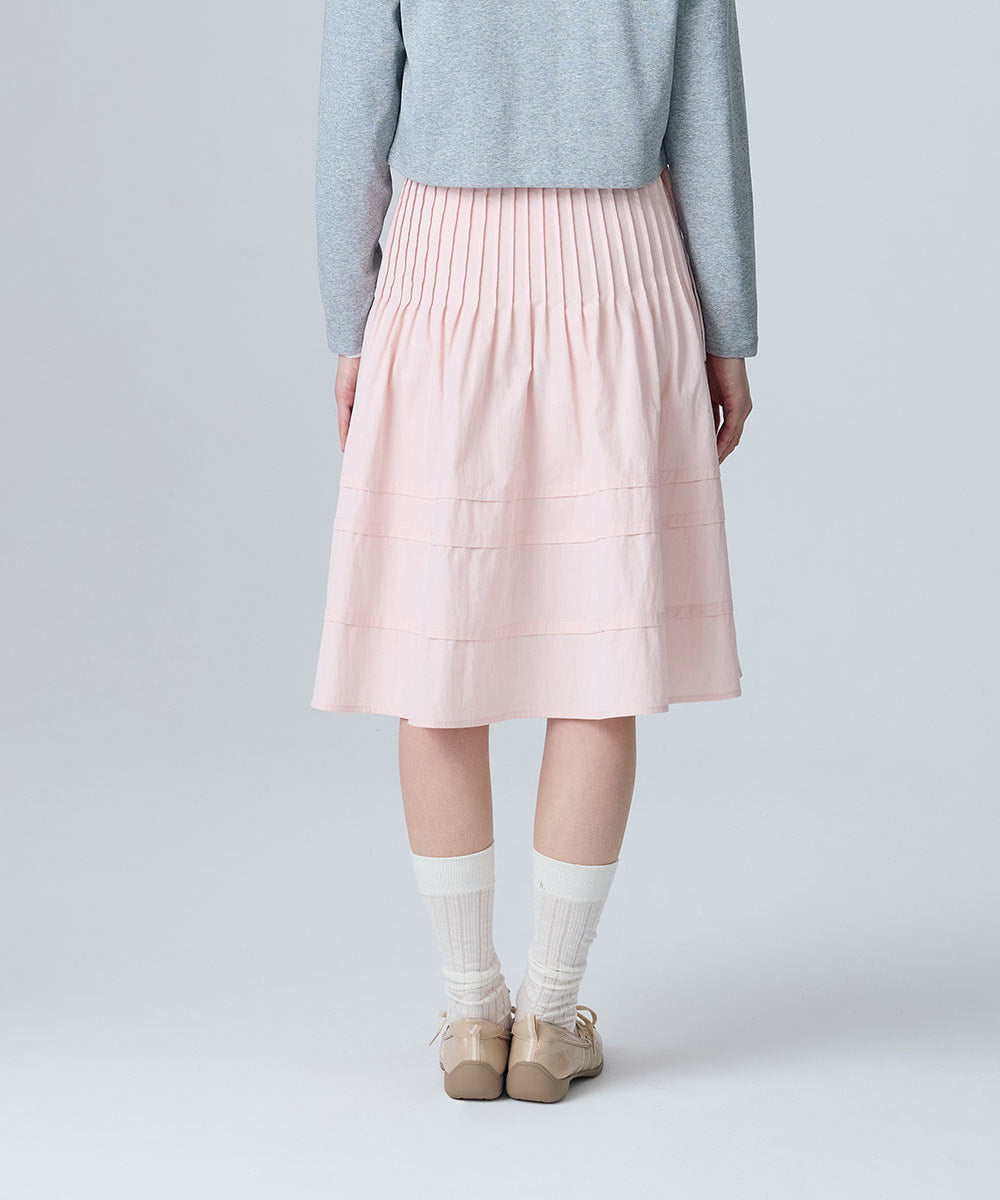 กระโปรงพลีท PINTUCK SKIRT - PINK
