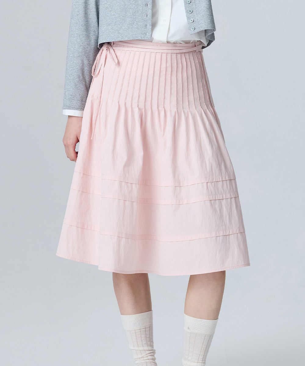 กระโปรงพลีท PINTUCK SKIRT - PINK
