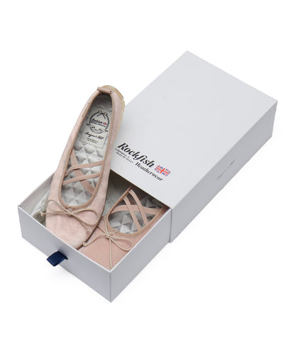 รองเท้าแมรี่เจน BELLA CROSS BANDING FLATS(PEBBLE SOLE) - PINK