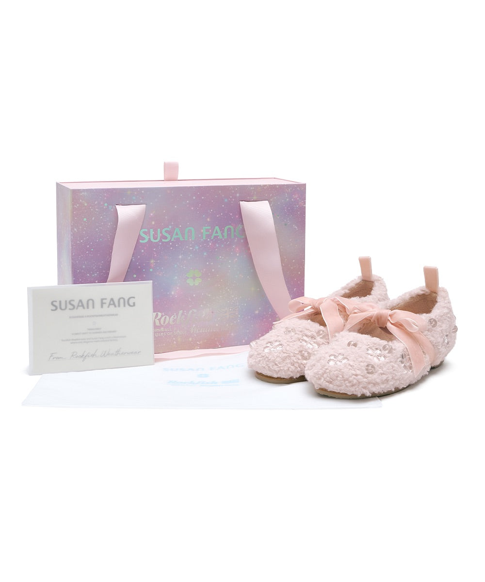 รองเท้าแมรี่เจน X SUSAN FANG FURRY MARYJANE - PINK