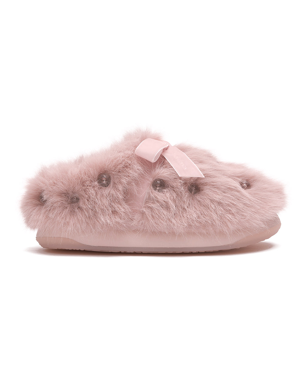 X SUSAN FANG FURRY MULE - PINK