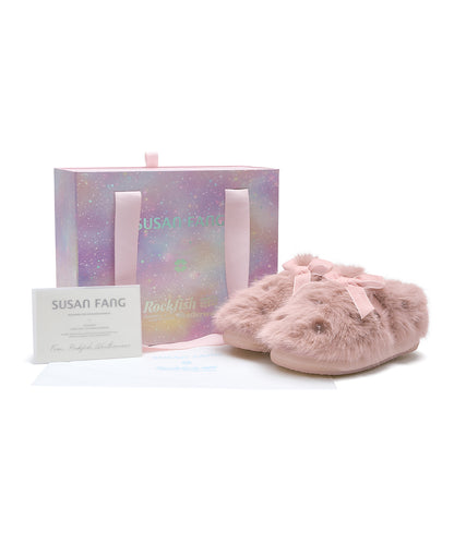 X SUSAN FANG FURRY MULE - PINK