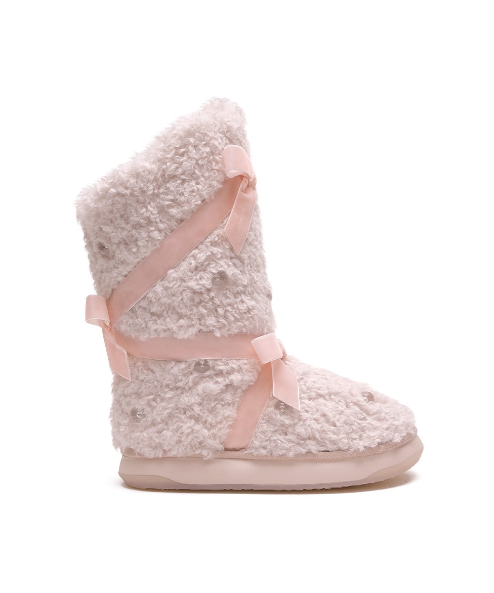 รองเท้าบูทกันหนาว X SUSAN FANG FURRY MIDDLE BOOTS - PINK