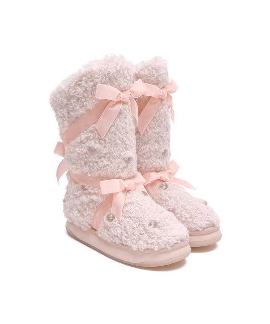รองเท้าบูทกันหนาว X SUSAN FANG FURRY MIDDLE BOOTS - PINK