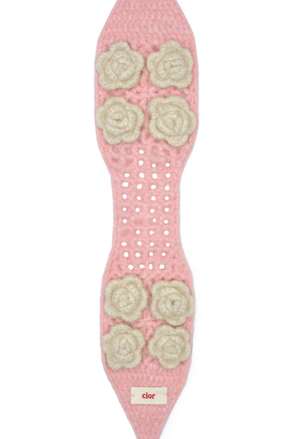 ที่ปิดหูกันหนาว HANDMADE FLOWER CROCHET EARMUFF - PINK