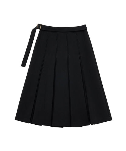 กระโปรงพลีท PLEATS SKIRT - BLACK