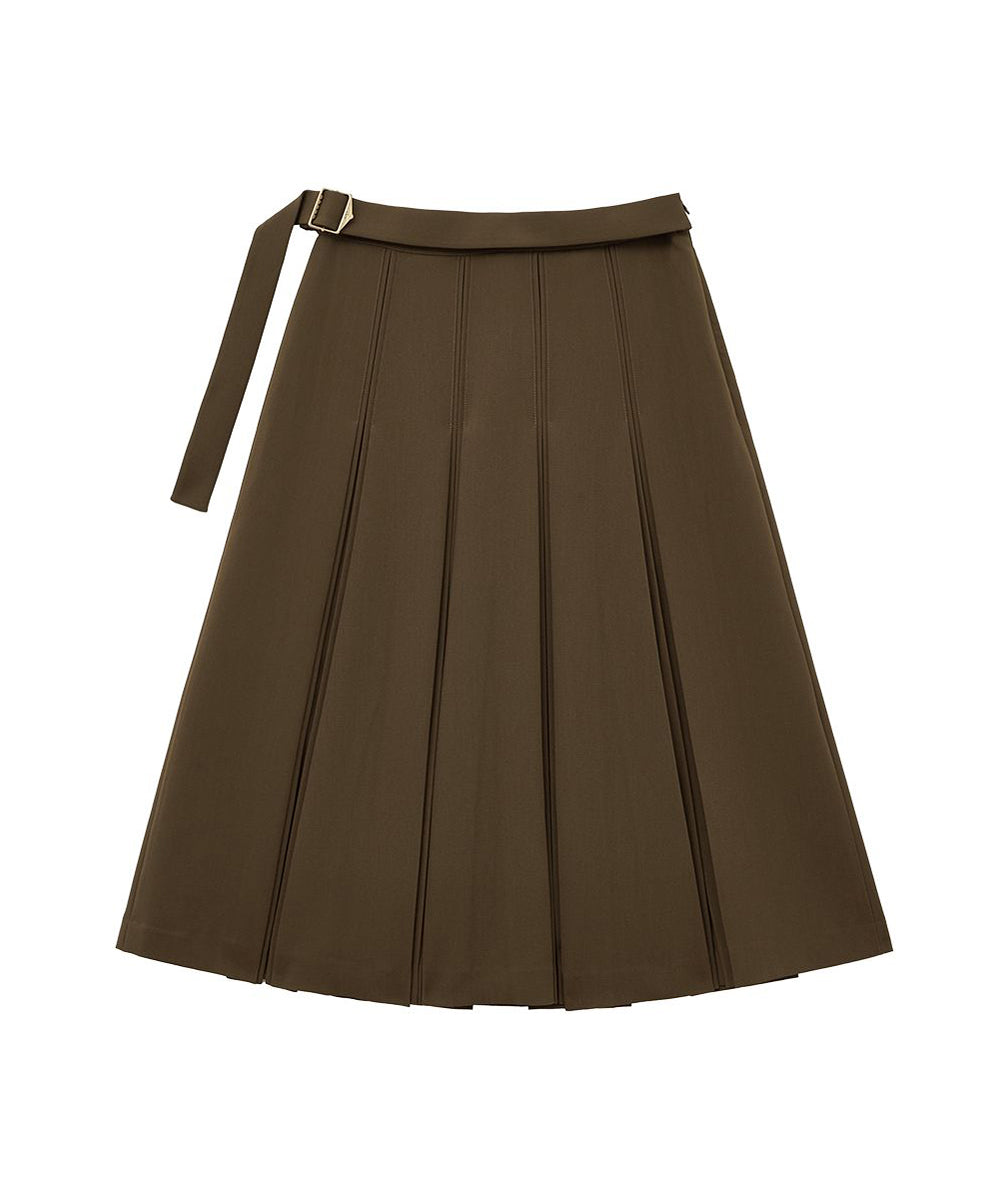 กระโปรงพลีท PLEATS SKIRT - BROWN