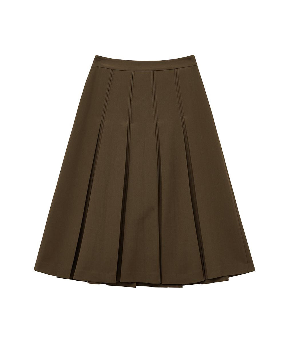 กระโปรงพลีท PLEATS SKIRT - BROWN