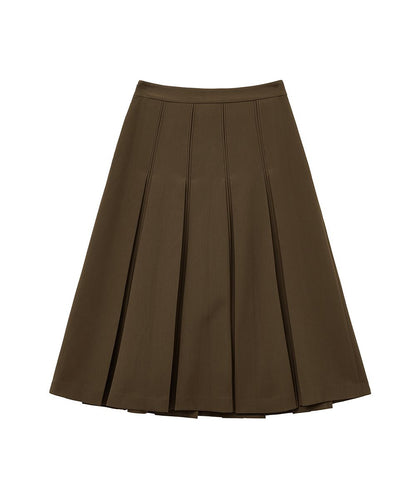 กระโปรงพลีท PLEATS SKIRT - BROWN