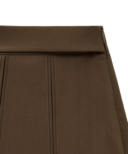 กระโปรงพลีท PLEATS SKIRT - BROWN