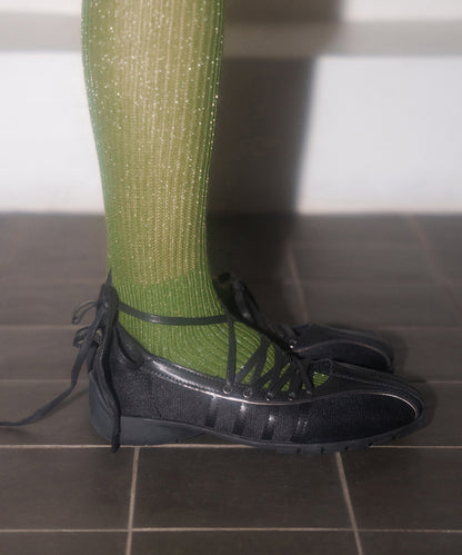 รองเท้าผ้าใบ BLISS LACEUP SNEAKERS - BLACK
