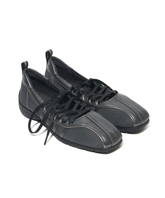 รองเท้าผ้าใบ BLISS LACEUP SNEAKERS - DARK SILVER