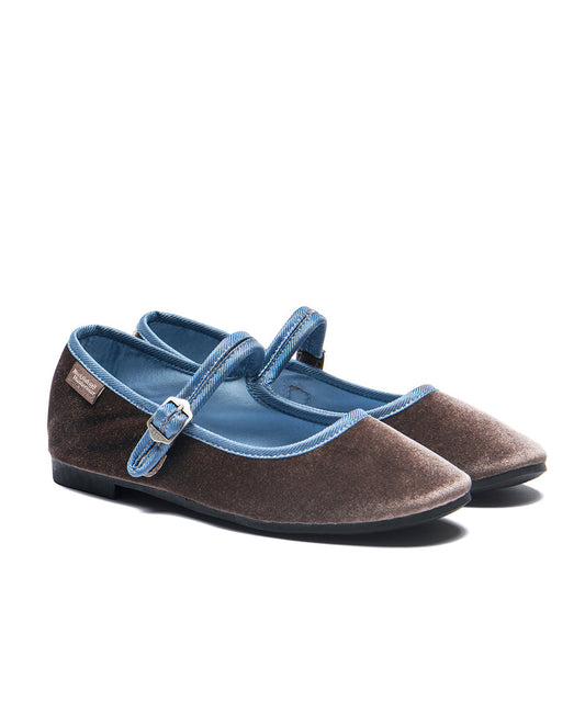 BELLA QUILTED MARYJANE - DARK BROWN