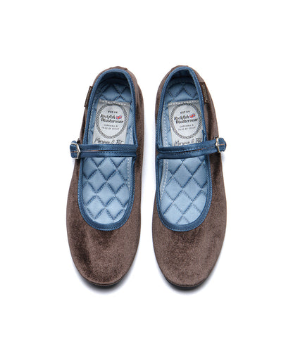 BELLA QUILTED MARYJANE - DARK BROWN