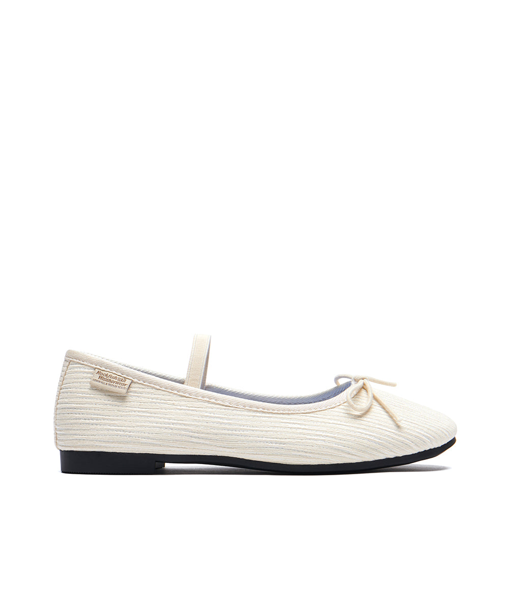 รองเท้าลำลอง HAZEL RIBBON FLAT - IVORY