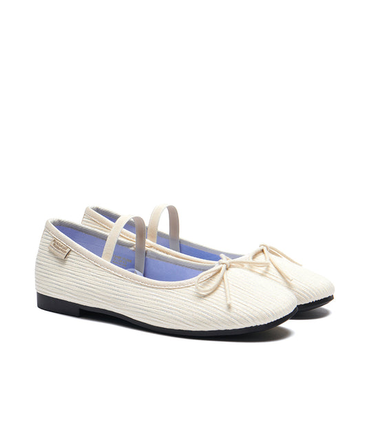 รองเท้าลำลอง HAZEL RIBBON FLAT - IVORY