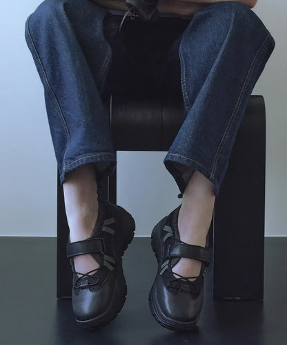 BRYN VELCRO SNEAKERS - BLACK