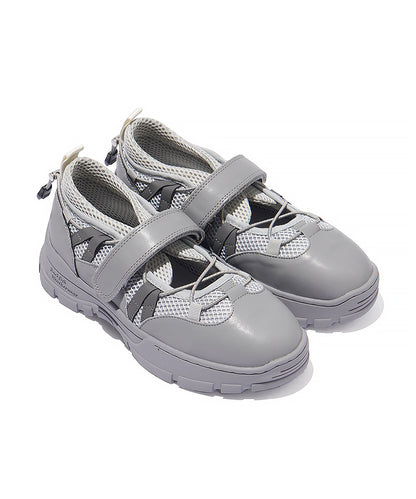 รองเท้าผ้าใบ BRYN VELCRO SNEAKERS - GREY